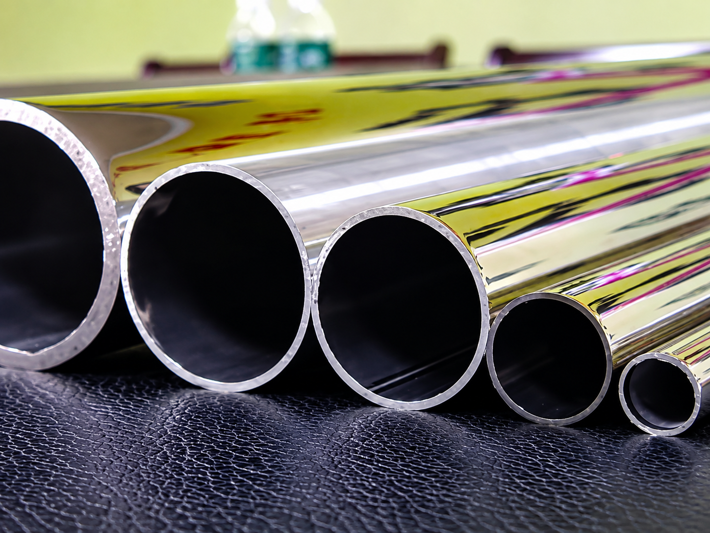 Electropolished stainless steel pipe stack